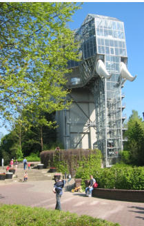 The glass elephant in the Maximilianpark - the towns landmark.