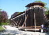 Graduation house (2009) in the western part of the spa park. By salt water (brine), which runs down brushwood, a healthy environment is created.