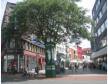 Western gate-way with view to West Street, pedestrian area.